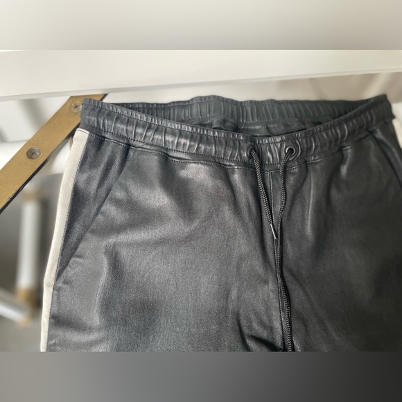 Goosecraft Leather Pants with Draw String and White Stripe Size Small - Picture 5 of 8